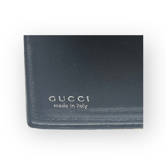 Vintage: Gucci ♛ Small Leather Daily Organizer Book ♛ Gold Logo Hardware Plaque - Picture 14 of 16